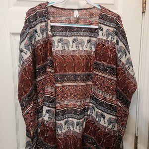 Live 4 Truth kimono; multi-colored; 2X